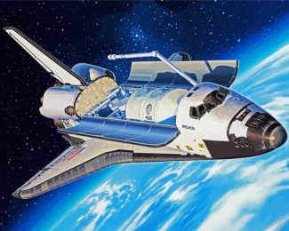 Space Shuttle Illustration diamond painting