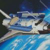 Space Shuttle Illustration diamond painting