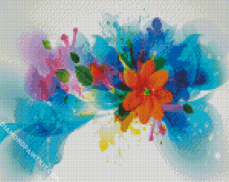 Splatter Flower diamond painting