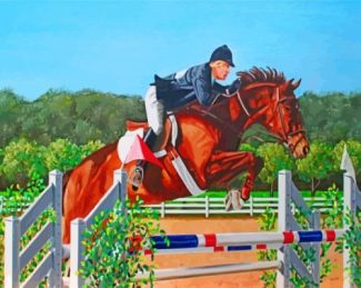 Steeplechase Horse Race Diamond painting