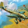 Stuka Plane War diamond painting