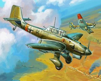 Stuka Plane War diamond painting