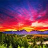 Summer Sunset At Teton diamond painting