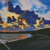 Sunset In Alderney Beach diamond painting