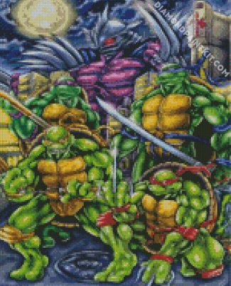 Super Shredder And Ninja Turtles Diamond painting