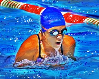 Swimmer Lady diamond painting