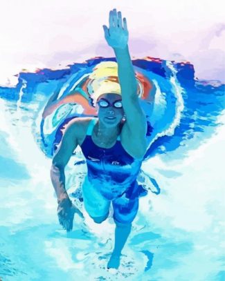 Swimmer Lady diamond painting