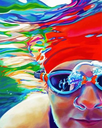 Swimmer Underwater diamond painting