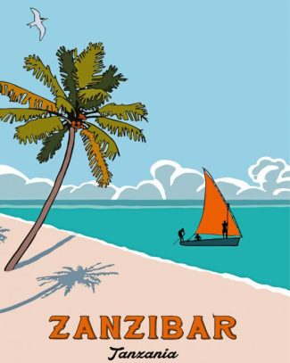 Tanzania Zanzibar Poster diamond painting