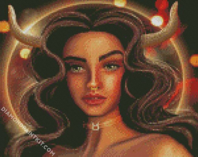 Taurus Beautiful Lady diamond painting