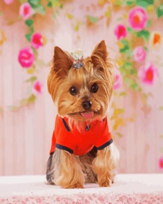 Teacup Yorkie Puppy diamond painting