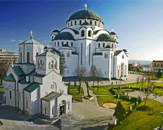 Temple Of Saint Sava Serbia diamond painting