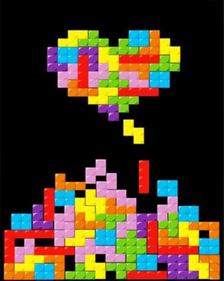 Tetris Art Heart diamond painting