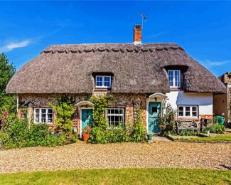 Thatched Cottage diamond painting