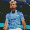 The Football Playere Sergio Aguero diamond painting