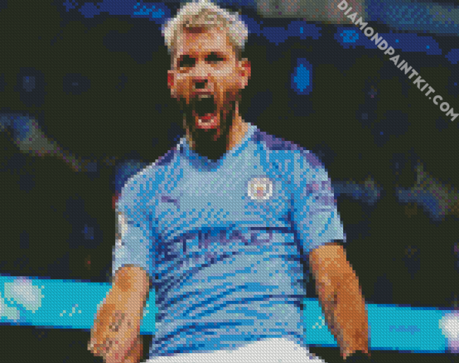 The Football Playere Sergio Aguero diamond painting