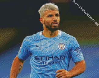 The Footballer Sergio Aguero diamond painting