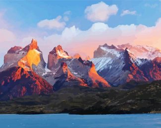 Torres Del Paine National Park Andes diamond painting