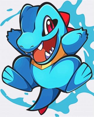 Totodile diamond painting