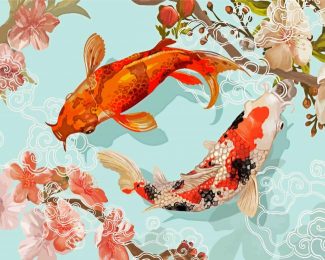 Tropical Koi Fish diamond painting