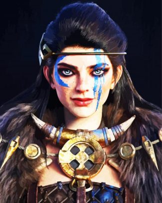 Viking Girl diamond painting