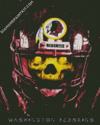 Washington Redskins Skull diamond painting