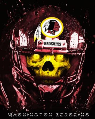 Washington Redskins Skull diamond painting