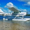 White Seaplane diamond painting