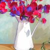 White Sweet Pea diamond painting