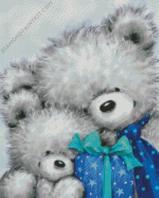 White Cute Bears diamond painting