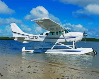 White Seaplane Landing Area diamond painting