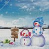 Winter Snowman diamond painting