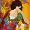 Woman And Cup Of Coffee Tarkay diamond painting