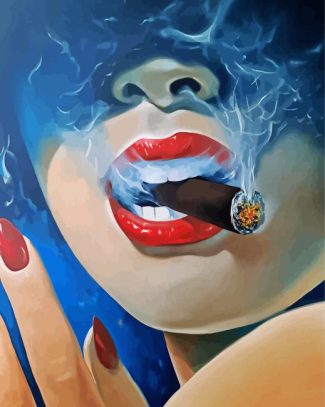 Woman Smoking diamond painting