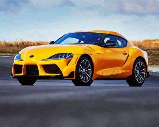 Yellow Supra diamond painting