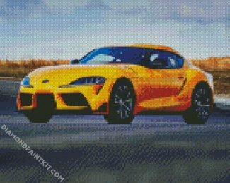 Yellow Supra diamond painting