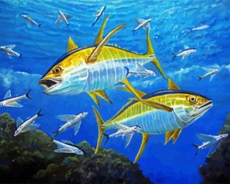 Yellowfin Tuna diamond painting