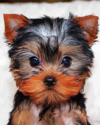 Yorkie Tea Cup diamond painting