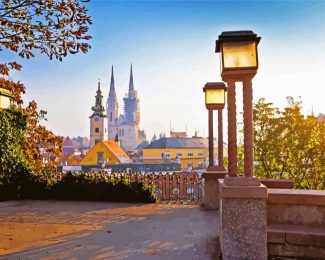 Zagreb Cathedral View diamond painting