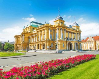 Zagreb National Theatre Croatia diamond painting