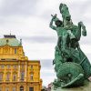 Zagreb Statue diamond painting