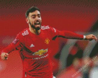 Footballer Bruno Fernandes diamond painting