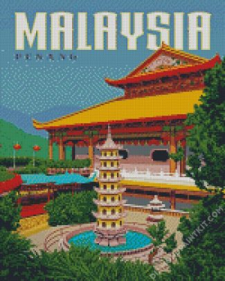 Penang Malaysia Poster diamond painting