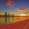 Perth City At Sunset diamond painting