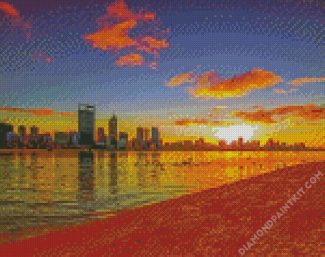 Perth City At Sunset diamond painting