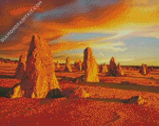 Perth Pinnacles Desert diamond painting