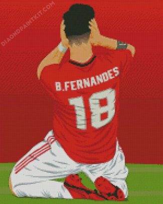 Player Bruno Fernandes diamond painting