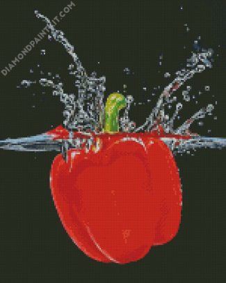 Red Pepper In Water diamond painting