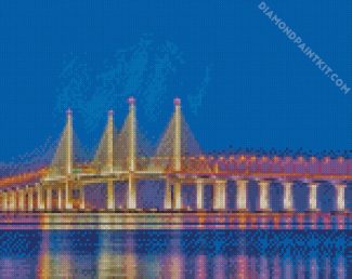 Sultan Abdu Halim Muadzam Shah Bridge diamond painting