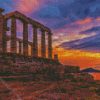 Sunset At Parthenon diamond painting